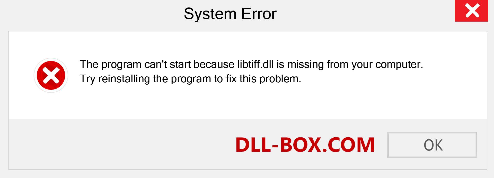  libtiff.dll file is missing?. Download for Windows 7, 8, 10 - Fix  libtiff dll Missing Error on Windows, photos, images